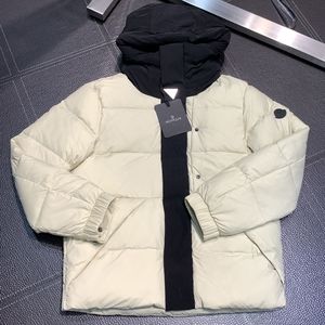 Moncler hooded stand collar down jacket